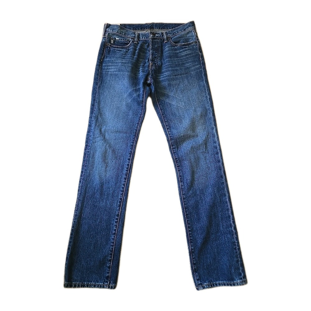 Abercrombie and Fitch Jeans Mens 32x34 Blue AF Slim Straight Denim